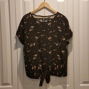 Buffalo David Bitton Tie Front Blouse